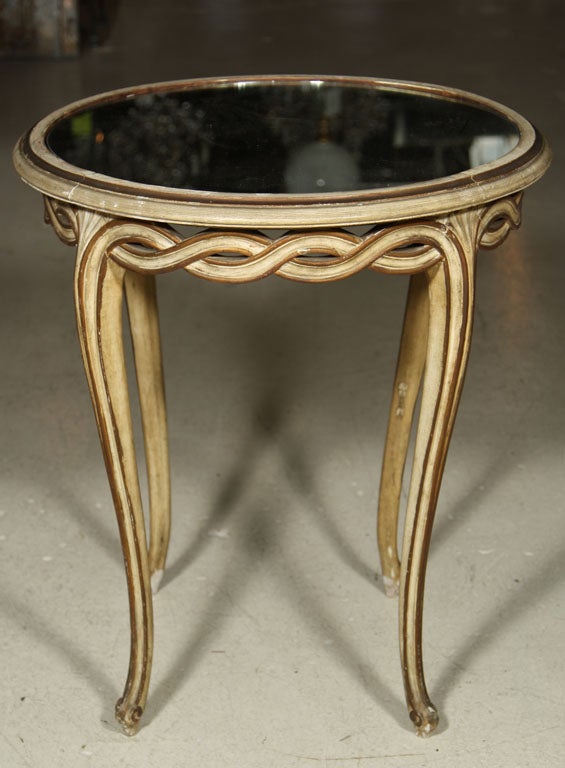 Pair Round Italian Side Tables